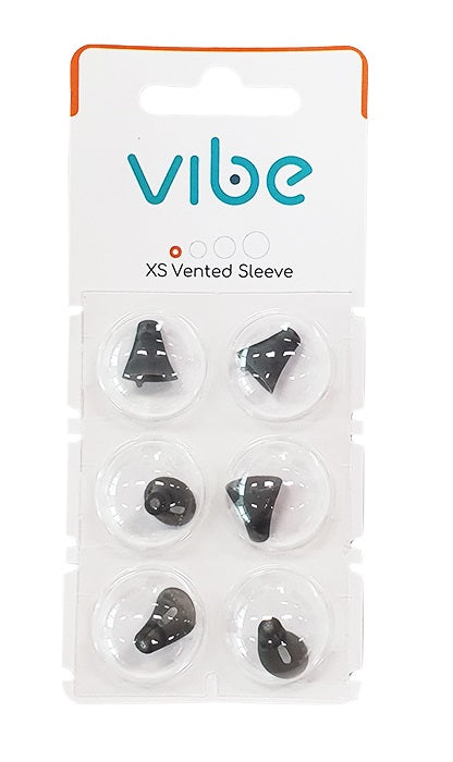 Vibe XS-Vented Hearing Aid Sleeves (6)